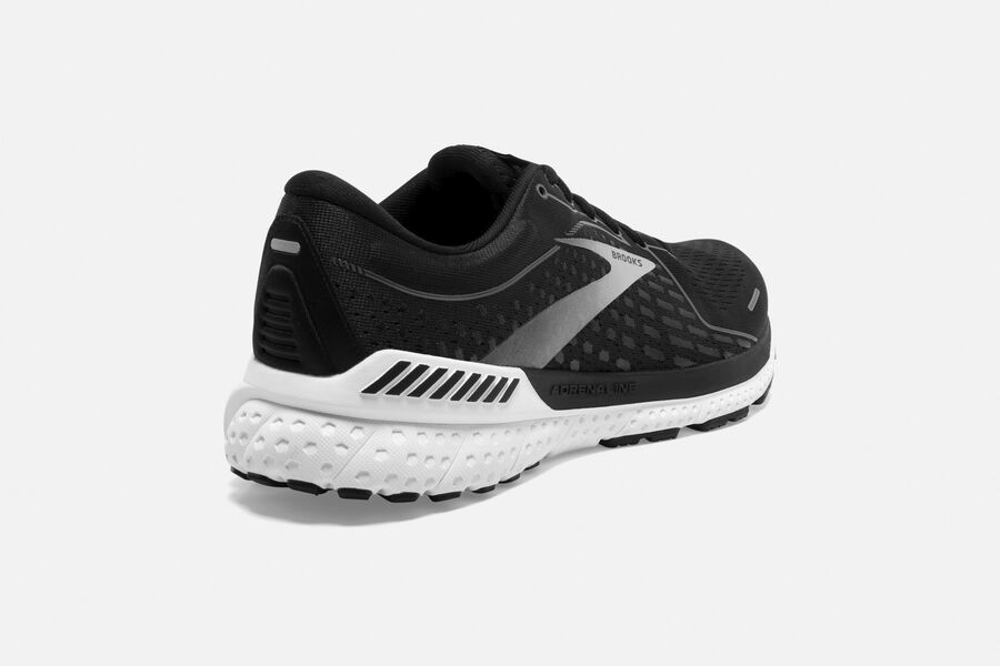 Brooks Adrenaline Gts 21 Road Löparskor Herr - Svarta/Vita - 9016-ESWQV